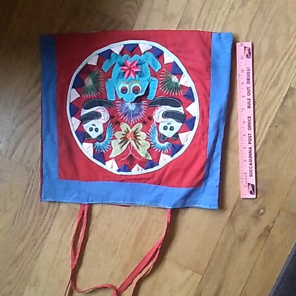 👺 FOLK ART BAG HANDCRAFTED PATCHWORK by Bai Jia Bei Family - Picture 2 of 15